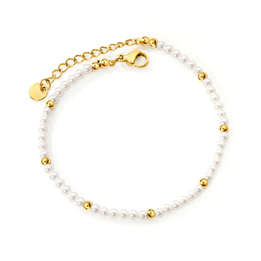 Edelstahl Armband Golden Shell Harmony